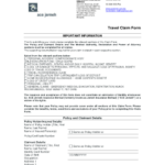 Fillable Online Download Claim Form ACE Travel Insurance Fax Email