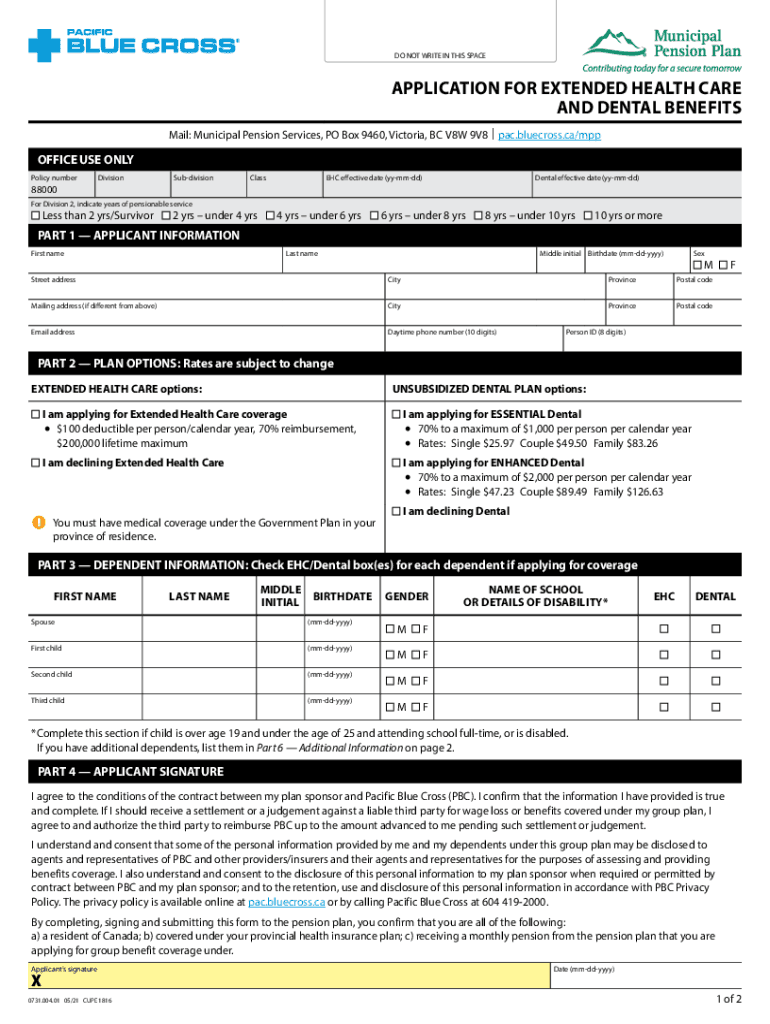 Fillable Online Fillable Sun Life Financial Extended Health Care Claim