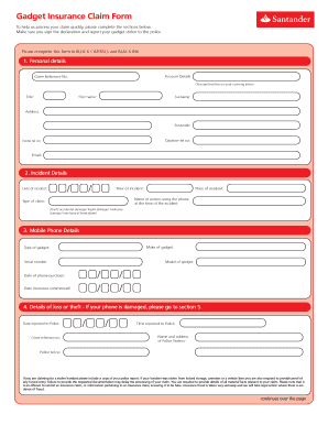 Fillable Online Gadget Insurance Claim Form Fax Email Print PdfFiller