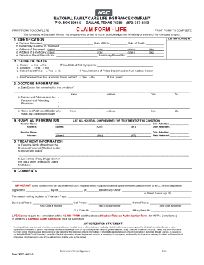 Fillable Online Globe Life Insurance File An Insurance ClaimGlobe 