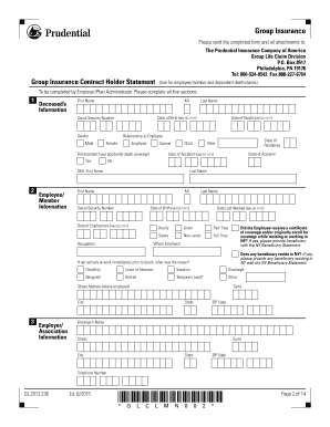 Fillable Online Group Life Insurance Claim Form Minnesota Fax Email 