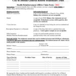 Fillable Online Health Reimbursement HRA Claim Form 2022 Fax Email