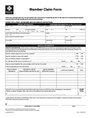 Fillable Online Huc Anthem CA Out Of Network Claim Form Huc Fax 