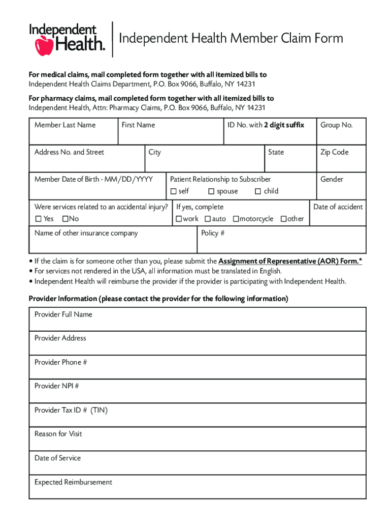 Fillable Online Member Reimbursement Claim Form AllWays Health 