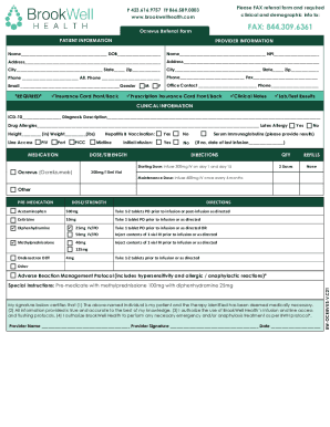 Fillable Online PDF Ocrevus Referral Form BrookWell Health Fax Email 