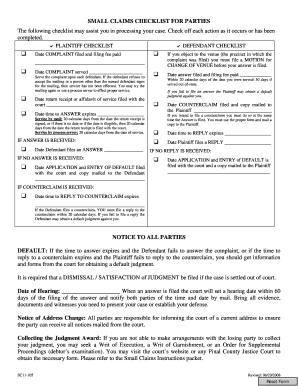 Fillable Online Pinalcountyaz Small Claims Checklist Form Pinal