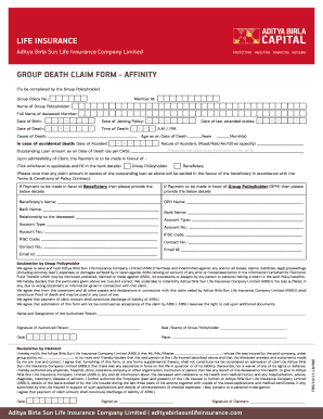 Fillable Online SCG 071 2017 AFFINITY CLAIM FORM Fax Email Print 