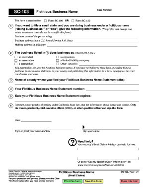 Fillable Online Small Claims Forms Packet San Francisco Superior 