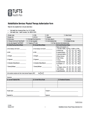 Fillable Online Standardized Prior Authorization Request Form Tufts 