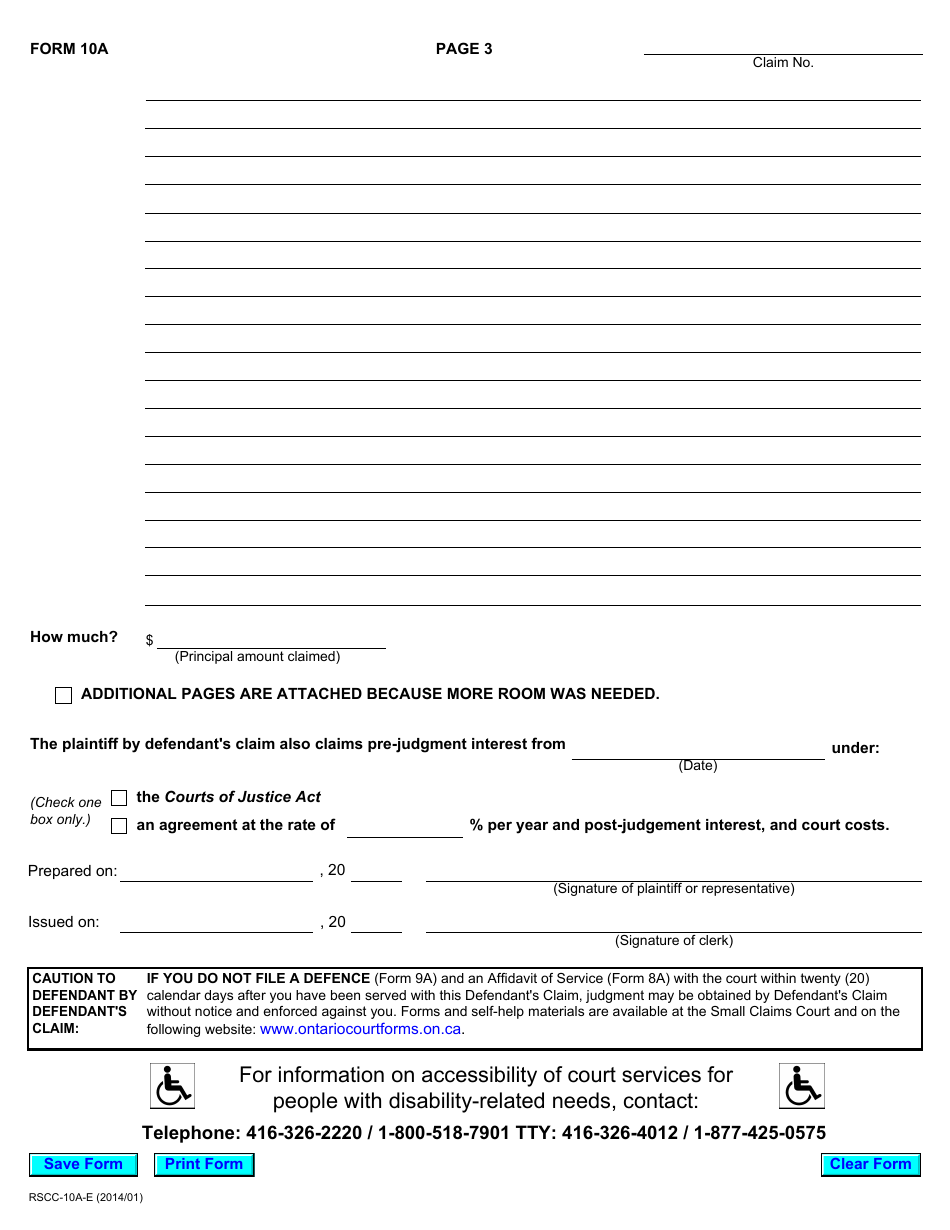 Form 10A Fill Out Sign Online And Download Fillable PDF Ontario 