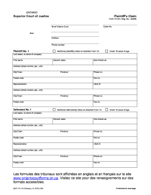 Form 7a Small Claims Court Editable Fillable Printable Legal