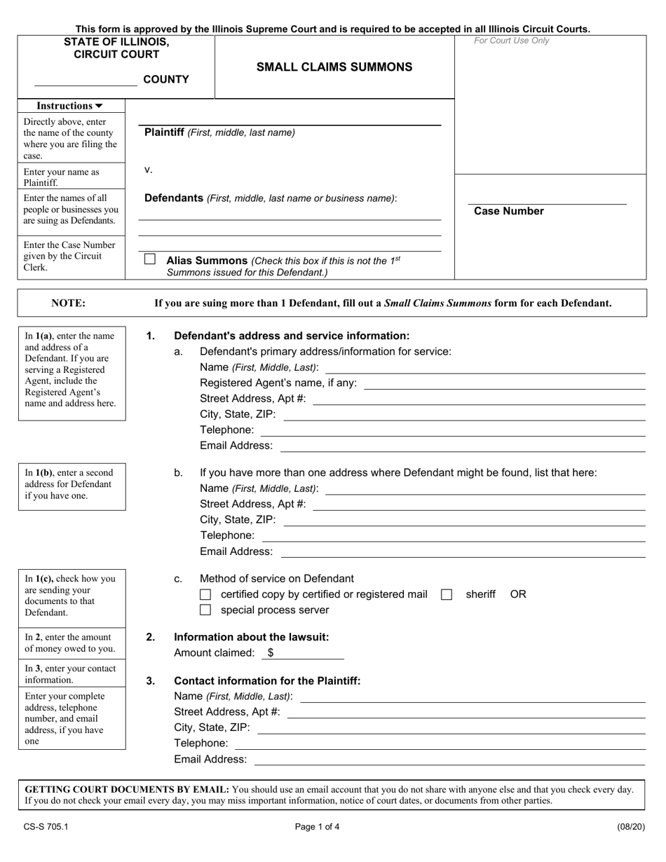 Form CS S705 1 Fill Out Sign Online And Download Fillable PDF