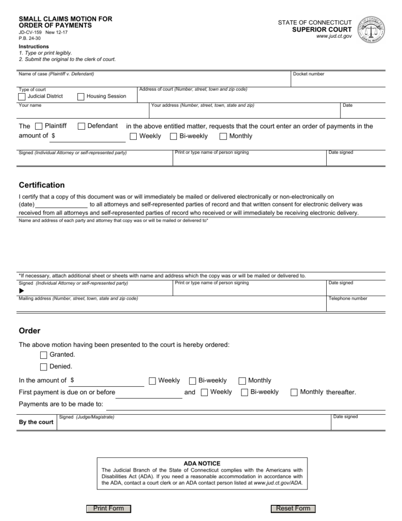 Form JD CV 159 Fill Out Sign Online And Download Fillable PDF 