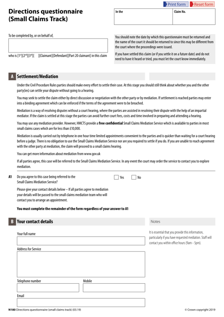 Form N180 Fill Out Sign Online And Download Fillable PDF United