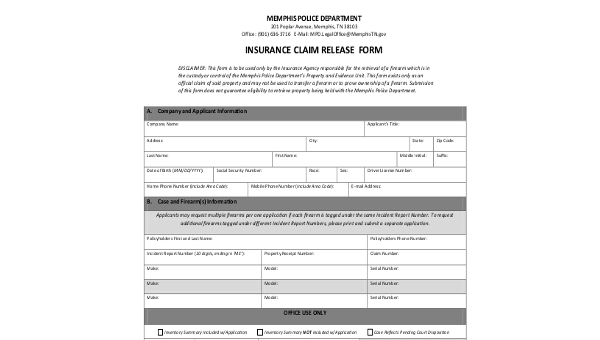 FREE 10 Sample Insurance Claim Forms In PDF MS Word