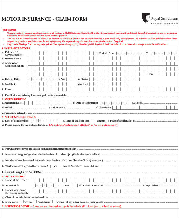 FREE 47 Claim Forms In PDF