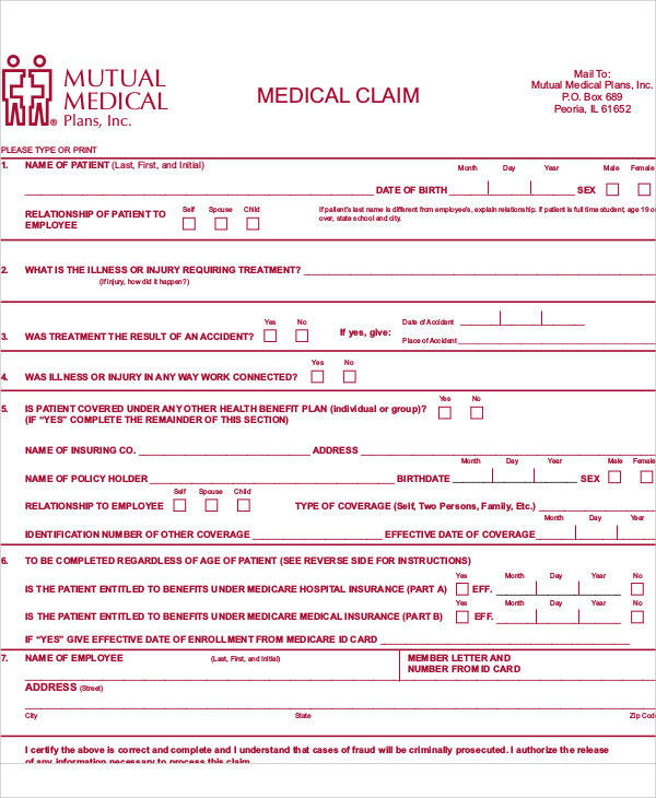 FREE 47 Claim Forms In PDF