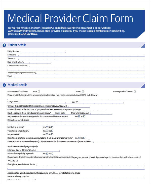 FREE 47 Claim Forms In PDF