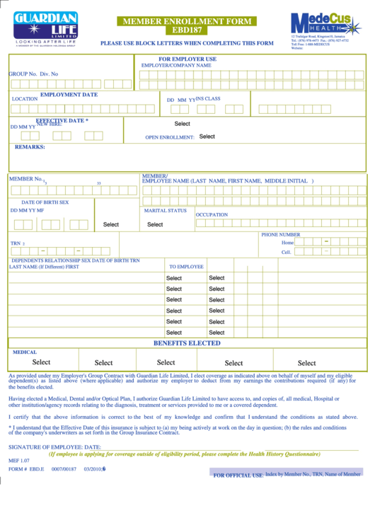 Guardian Life Health Insurance Claim Form Values Driven For 158 Years