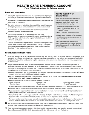 Health Care Spending Account Claim Form Los Angeles County File 