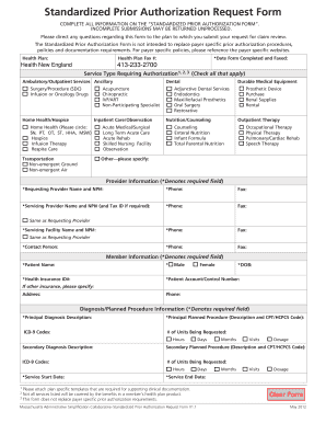 Health New England Prior Auth Form Fill And Sign Printable Template 