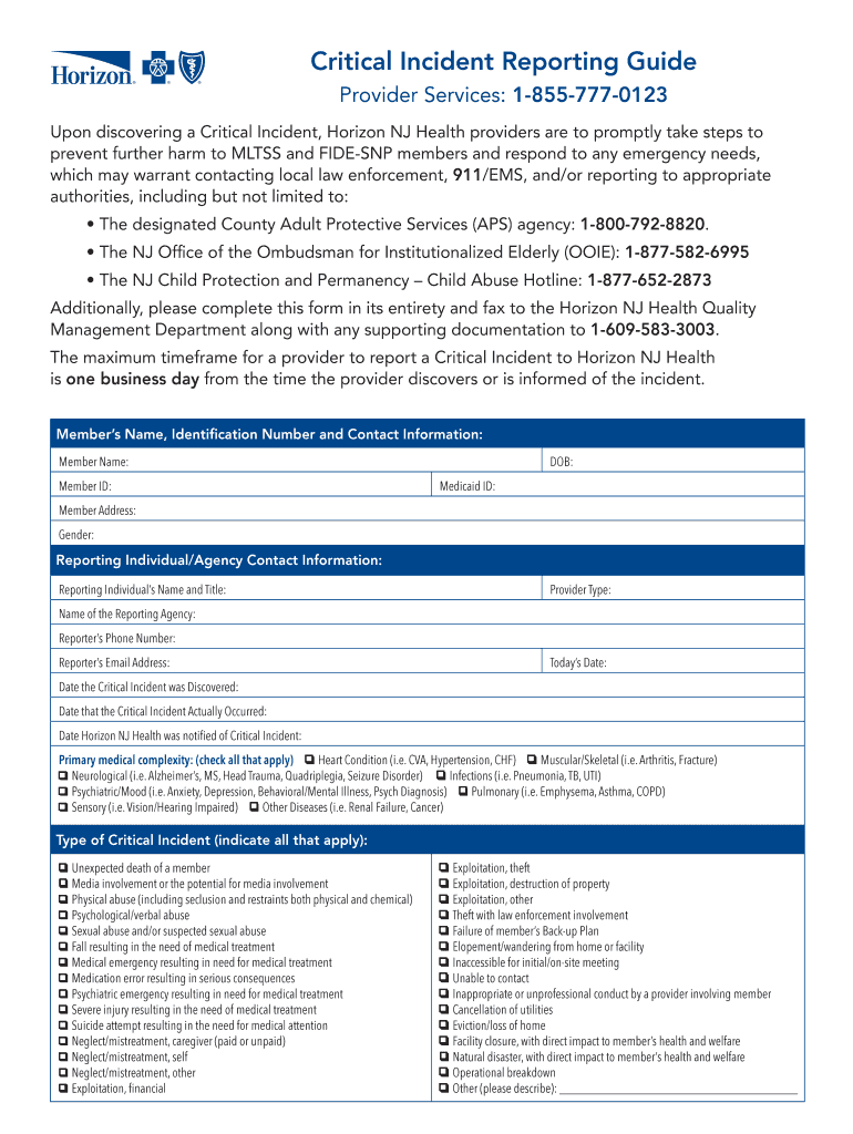 Horizon Nj Health Claim Forms ClaimForms