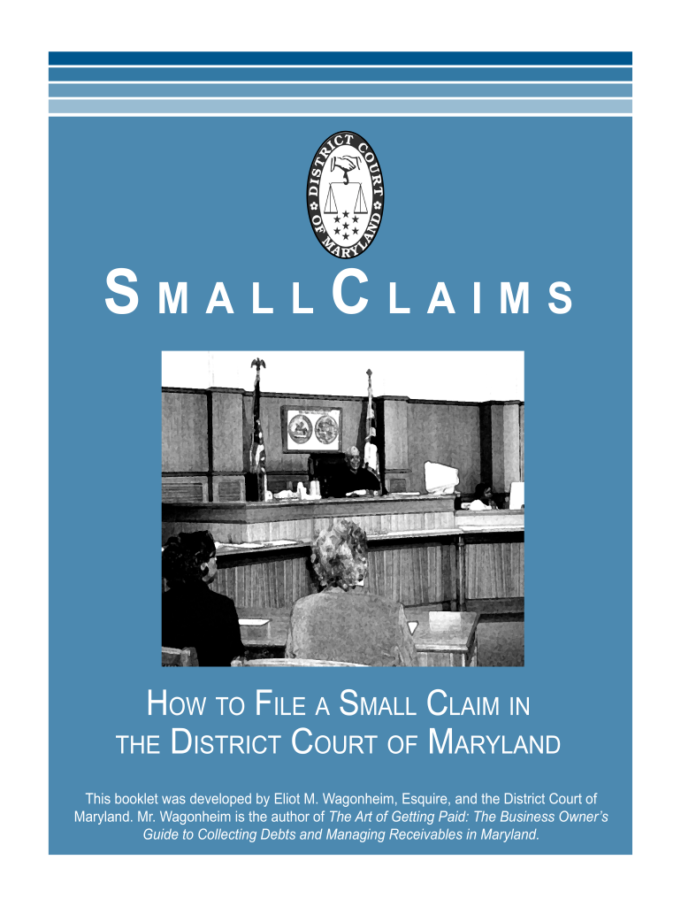 How To File A Small Claim In The District Court Of Maryland Courts 