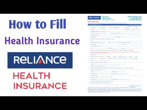 How To Fill Reliance General Health Insurance Claim Form Health 