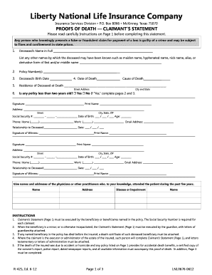 Liberty Insurance Claim Form Pdf