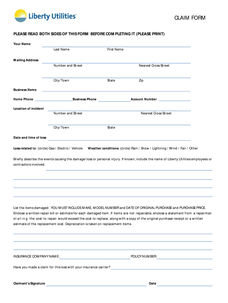 Liberty Medical Claim Form ClaimForms