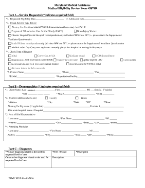 Maryland Medicaid Long Term Care Forms Fill Online Printable 