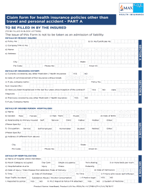 Max Bupa Claim Form Fill Out And Sign Printable PDF Template SignNow