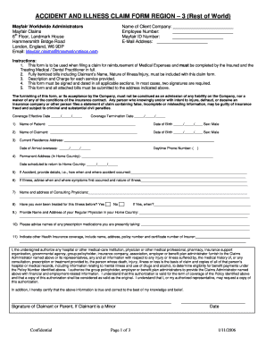 Mayfair We Care Claim Form Fill And Sign Printable Template Online