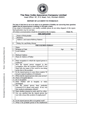 New India Assurance Claim Form Fill And Sign Printable Template Online