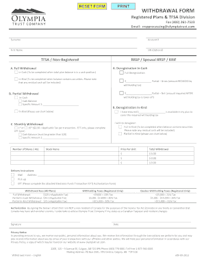 Olympia Trust Withdrawal Form Fill Online Printable Fillable Blank 