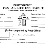 Pakistan Post Postal Life Insurance Form PLI Application Form