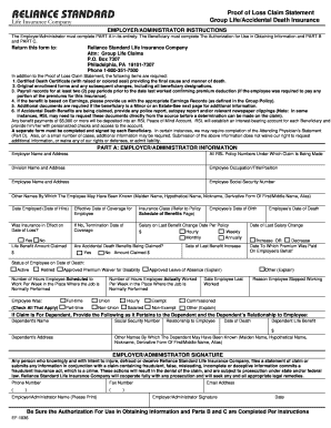 Reliance Claim Form pdf Fill And Sign Printable Template Online