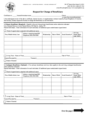 Royal Neighbors Of America Forms Fill And Sign Printable Template Online