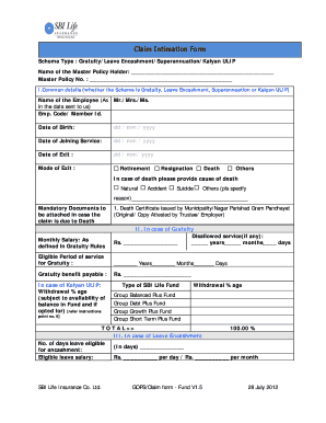 Sbi Life Insurance Death Claim Form Pdf Fill And Sign Printable 