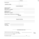 Small Claims Affidavit Printable Pdf Download