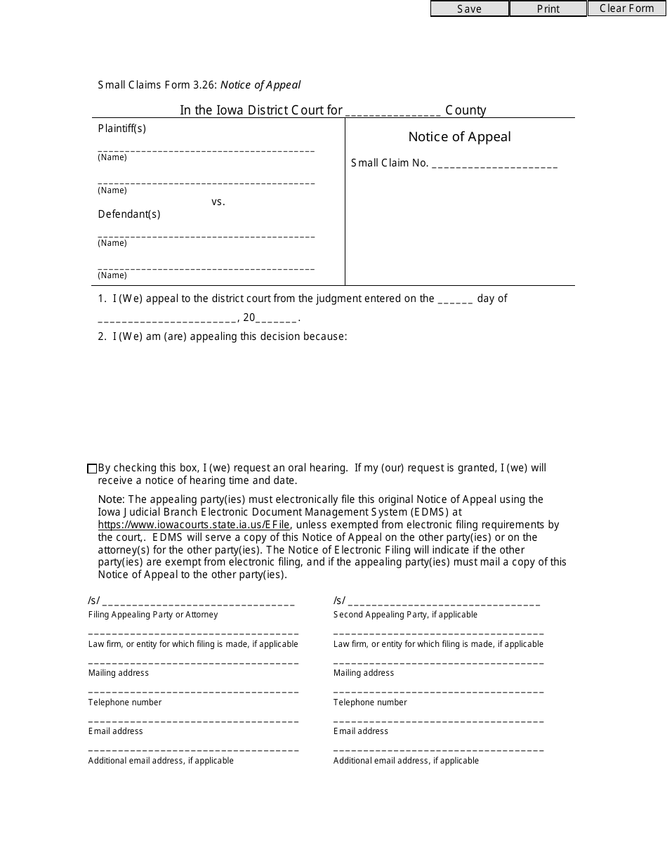 Small Claims Form 3 26 Fill Out Sign Online And Download Fillable