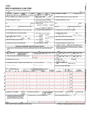 Tricare Cms 1500 Claim Form Fill Online Printable Fillable Blank 