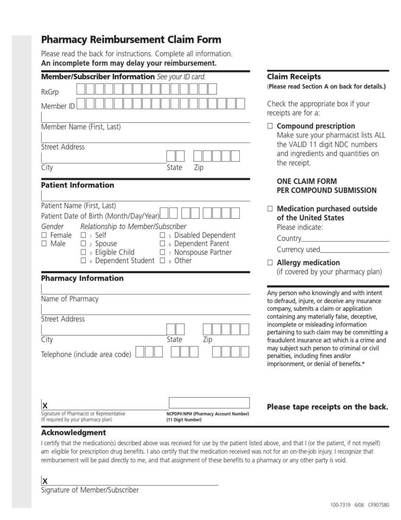 Uhc Claim Form Fillable Printable Forms Free Online