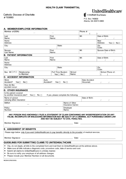 Uhc Life Insurance Claim Form Financial Report