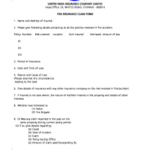 United India Insurance Claim Form Fill Online Printable Fillable