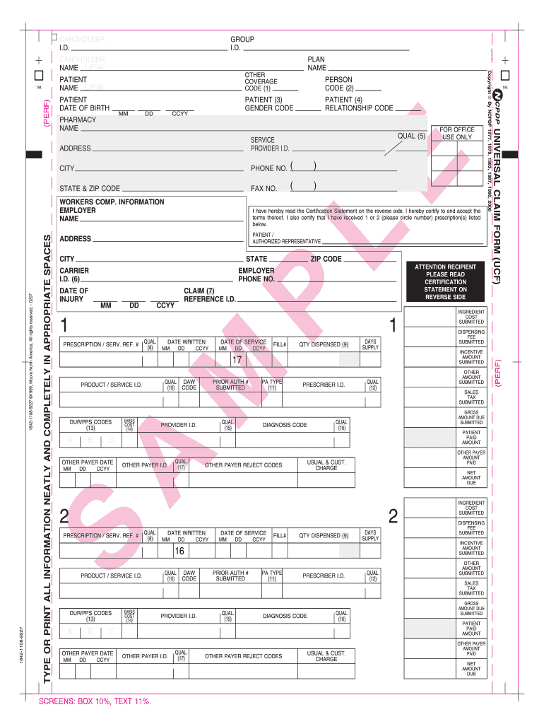 Universal Claim Form Pdf Fill Online Printable Fillable Blank